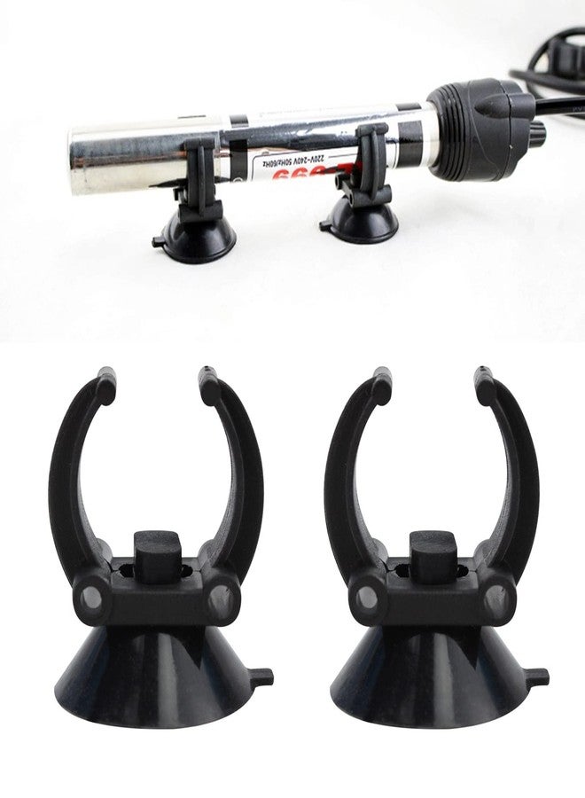 Youngy Aquarium Heater Holder Suction Cup Clip Black for Fish for Tube Hose Plant Decoration Sucker Dia 1.34" Clip Dia 0.9 Aquarium Heater Holder Suction Cups - Image 2
